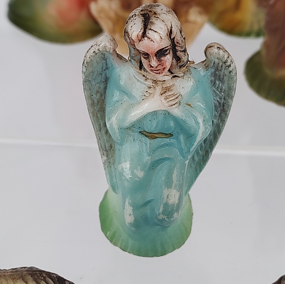 Vintage Shiny Brite Nativity Figure 12 Piece Plastic Hong Kong Mini Christmas 2" - Picture 9 of 12